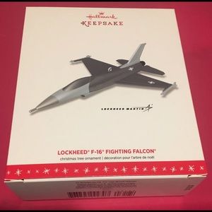 LOCKHEED F-16 FIGHTING FALCON DIE CAST METAL 2016 HALLMARK ORNAMENT QXI3184